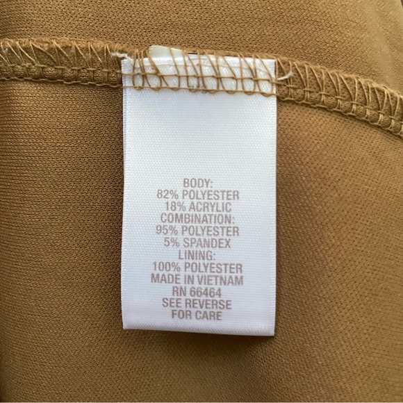 Dress Barn 70’s Vibe Crochet Shift Dress with Suede Collar - Picture 6 of 7